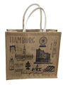 XL Jute Shopper Einkaufstasche Jumbo Bag Tasche Hamburg Sehenswürdigkeiten