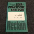 Reclam Lehrpraktische Analysen, Sek. II, 8. J. von Eichendorff - Das Marmorbild