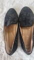 Flache Schuhe Ballerina mit kleinen Nieten Schwarz Gr. 39