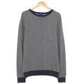 GANT Struktur Rundhals Grau Baumwolle Wolle Pullover Sweater Herren Cz4 Größe L Large