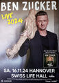 BEN ZUCKER - 2024 - Live In Concert - Heute Nicht Tour - Poster - Hannover