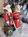 Clayre & eef Mrs & Mr Santa Claus Schal Paar Figur Weihnachten Deko 12x8x15cm