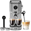 Espressomaschine EMC005 Kaffeemaschine, Delstahl, 1 L Wassertank, 1400W 20 Bar