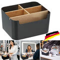 Schreibtisch Organizer Aufbewahrungsbox Schreibtischbutler Bambus Büro Organizer