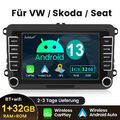 Carplay Android 13 BT Navi für VW Autoradio GOLF 5 6 TOURAN PASSAT 3C SKODA 32GB