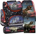 SET 4TEILE Dinosaurier Dinosauriern DINO T-REX Schulranzen schulrucksack ranzen