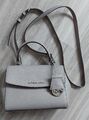 Damen Kleine Handtasche Original Michael Kors Grau Saffiano Leder ca. 18 x 12 cm