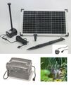 20 W LED Solar Pumpenset Solarpumpe Akku Teichpumpe Batterie Gartenteich Pumpe