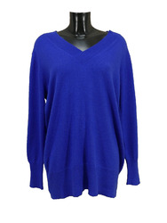 Violeta Kaschmir Damen Pullover Gr L Blau  Cashmere weich  ( S 7358 )