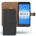 Tasche für Sony Xperia T2 Ultra Case Wallet Schutz Hülle Cover Schwarz