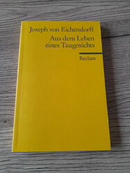 RECLAM - AUS DEM LEBEN EINES TAUGENICHTS - JOSEPH VON EICHENDORFF