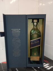 Johnnie Walker Blue Label Whiskey und Box (leere Flasche)