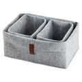  3 Pcs Desktop-Korb Aufbewahrungskorb Aus Filz Living Room Storage Basket