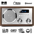 Terris DAB+ DAB Radio Küchenradio Digitalradio Retro Nostalgie Bluetooth Braun