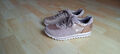 Gabor Damen Schuhe Sneaker Gr. 5 - 38 Leder mit Glitzer, beige TOP!  NP: 125 €.