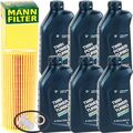 MANN ÖLFILTER + 6L BMW ÖL 0W30 passend für BMW 1er E87 3er E46 E90 5er E60 X3