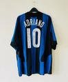 Original Inter Mailand Fußball Trikot Nike Herren Large Adriano #10 2005/06 Home »