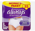 Always Discreet Plus L Inkontinenzhosen Monatspack - 32 Stück