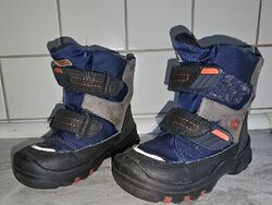 Gefütterte Kinderschuhe, Elefanten, Blau, Größe 23, Stiefel Winter Winterschuhe