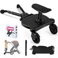 Buggy Board mit Sitz Tasche Kiddy Trittbrett Kinderwagen Rollbrett Mitfahrbrett