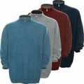 Kitaro Pullover Troyer Strick Pulli Stehkragen Wolle Knit Zip Herren Plusgröße