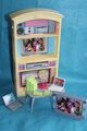 MATTEL BARBIE MÖBEL K11 WOHNZIMMER RACK BÜCHERSCHRANK TV LAPTOP TISCH REKORDER