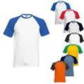 Fruit of the Loom Short Sleeve Baseball T Herren Männer T-Shirt  Gr. S - 2XL