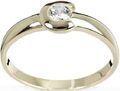 Designer Ring 585er Gelbgold Brillant weiß ca.0,25ct RW17 Ä3478