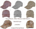 ★ Leopard Panter Katze Baseball Cap Baseballcap Tier Glitzern Rosa,Silber,Gold