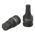 KS Tools 3/8" Kraft-Bit-Stecknuss für Innensechskant-Schrauben kurz 4 mm