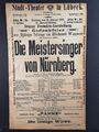 Die Meistersinger von Nürnberg: Große Oper in 3 Akten von Richard Wagner. Große 