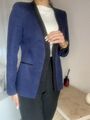 Zara schicker eleganter blazer anzugjacke sakko - schwarz blau - Größe 38 m