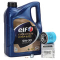 5L elf Evolution R-TECH ELITE 5W-30 + ORIGINAL Ölfilter für RENAULT 1.6/2.0 TCe