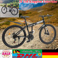 26 Zoll Klappbar Fahrräder 21 Gang Mtb Mountainbike Fahrrad Schwarz/ Rot Bike