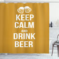 Ruhe bewahren, ruhig bleiben Duschvorhang Getränk-Bier Retro Pub