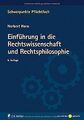 Einführung in die Rechtswissenschaft und Rechtsphilosoph... | Buch | Zustand gut