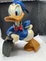 Donald Duck Standfigur mit Koffer, groß, Disney, selten