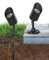 LED Gartenstrahler 230V Erdspieß IP65 Gartenleuchten Set GU10 Außenleuchte LORI 