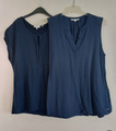 Damen Bluse Top Shirt 2x Tom Tailor dunkel blau navy L+XL  Blusentop Blusenshirt
