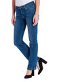 Cross Jeans Damen Jeans Lauren Regular Fit Bootcut Stretch Hose Blau Mid Blue