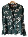 s.Oliver Damen Bluse 46 Grün Floral Elegant