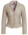 Milestone Damen Leder Jacke Blazer  Verona Beige Gr. 36/38