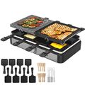 Raclette Grill 8 Personen Party Grill Tischgrill Grillplatte Elektrogrill 1400 W