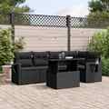 Gartenmöbel Sofa Garnitur Sitzgruppe Lounge 6-tlg. Schwarz Poly Rattan vidaXL