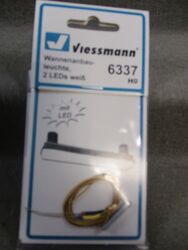 Viessmann Spur H0 6337 Wannenanbauleuchte 2 LEDs weiß in OVP