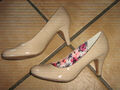 Pumps creme beige Lack Marco Tozzi Gr 38 neuwertig