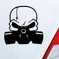 Totenkopf mit Maske Gasmaske Skull Motorrad Bike Auto Aufkleber Sticker Hecksche