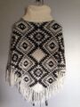 myMO Poncho Damen aus Flauschgarn DJ988V01S Gr.S | WIE NEU