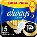 Always Ultra Giga - Secure Night Extra Slipeinlagen Damen Größe 5 (22 Binden)