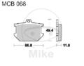 BREMSBELÄGE STANDARD TRW LUCAS MCB68